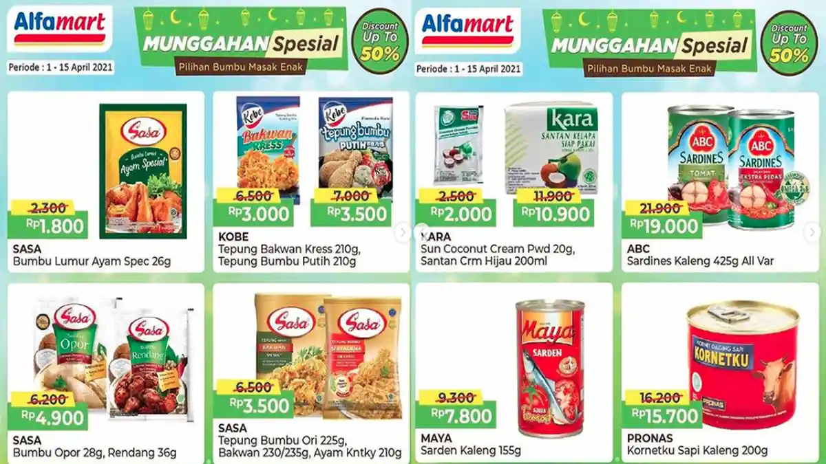 PROMO ALFAMART Hari Ini 8 April 2021, Promo Munggahan Spesial Sambut Ramadhan Diskon hingga 50 %