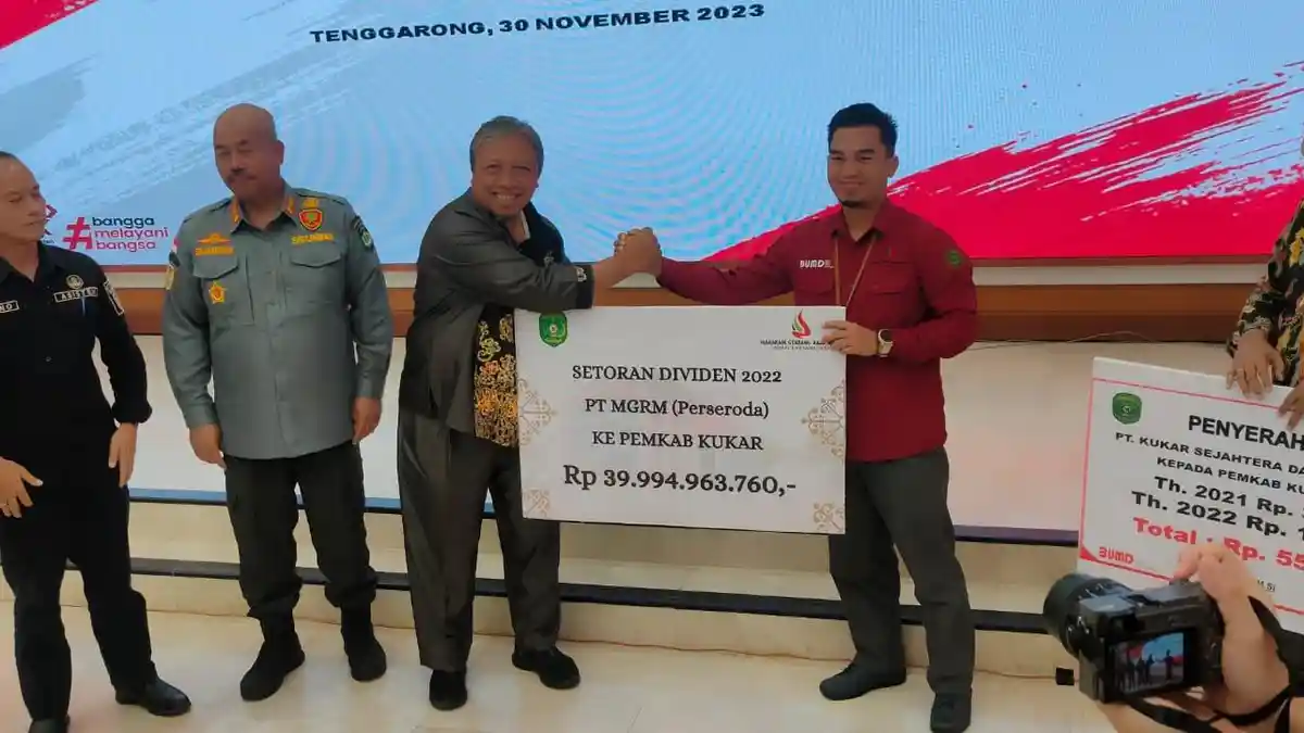 Pemkab Kutai Kartanegara Terima Deviden Rp 40 M dari 3 Perseroda BUMD Kukar Disetor ke Kas Daerah