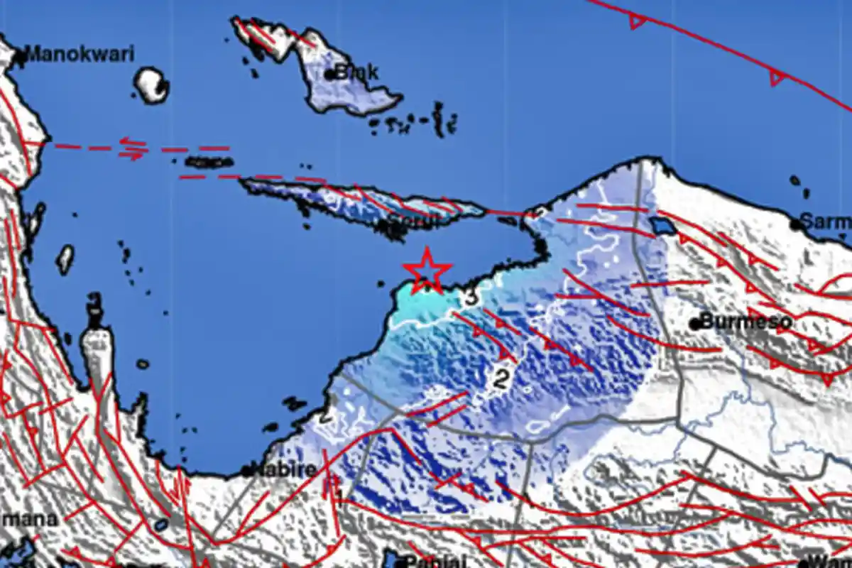 Gempa Bumi Pukul 03.10 WIB Sabtu 29 Agustus 2020, Terjadi di Yapen - Papua