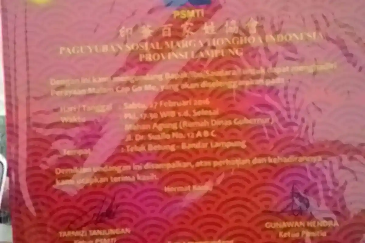 Rayakan Cap Go Meh, PSMTI Ajak Warga Lampung Hadir