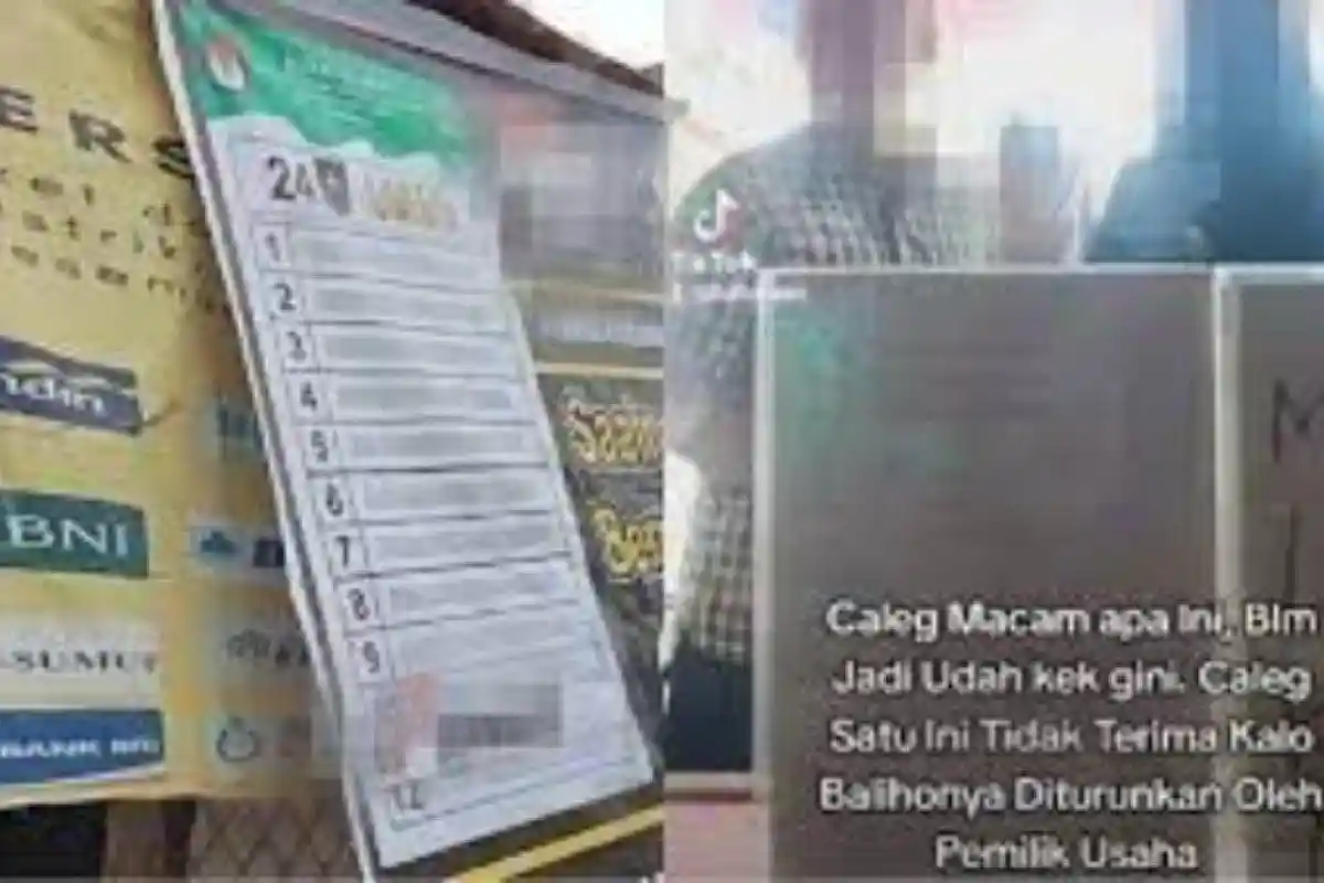 Caleg DPRD Medan Ngamuk ke Pemilik Warung, Kesal Baliho Dibuang ke Tong Sampah, Video Ributnya Viral