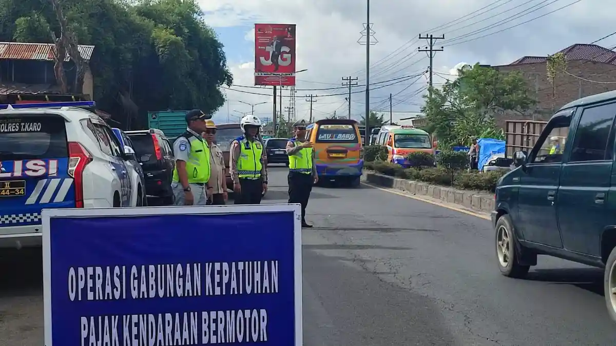 Satlantas Polres Tanah Karo Bersama Samsat Kabanjahe Incar Pelanggaran Kasat Mata dan Penunggak PKB