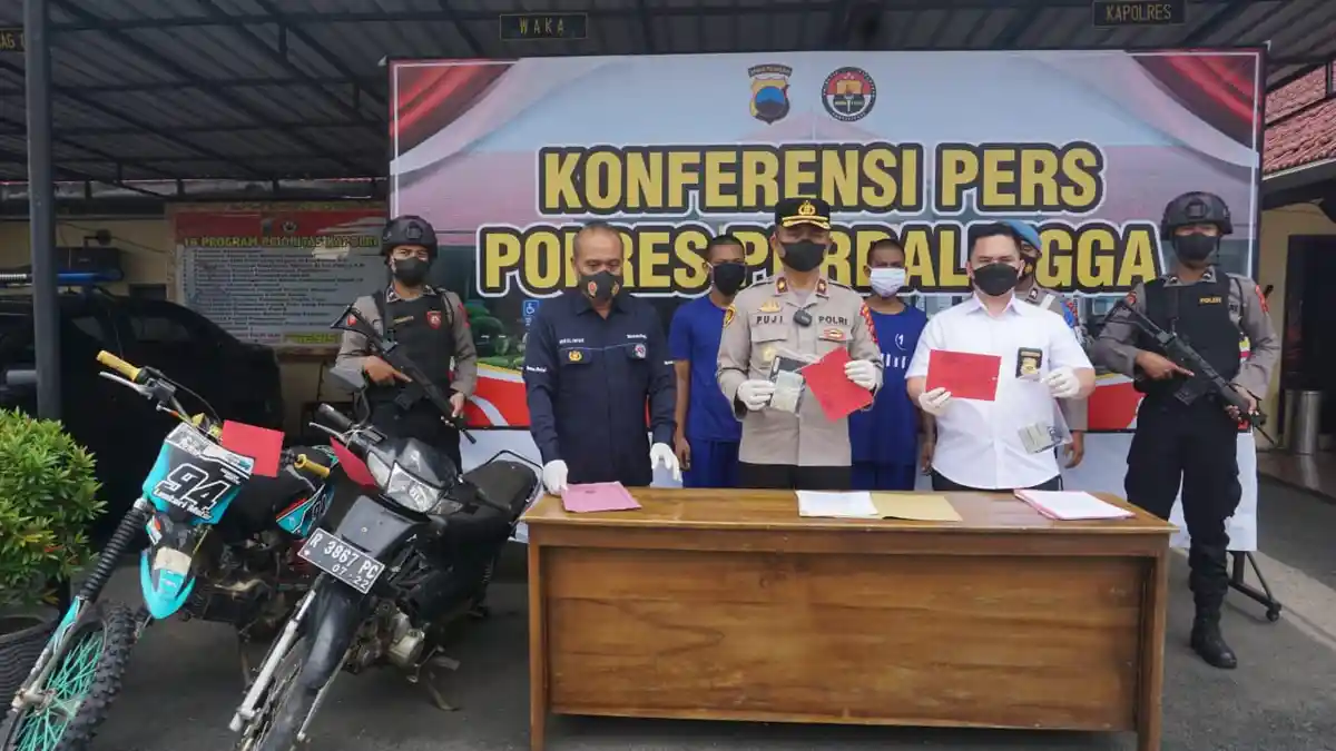 Baru Pertama Kali Beraksi, Dua Tersangka Curanmor di Purbalingga Langsung Berurusan dengan Polisi