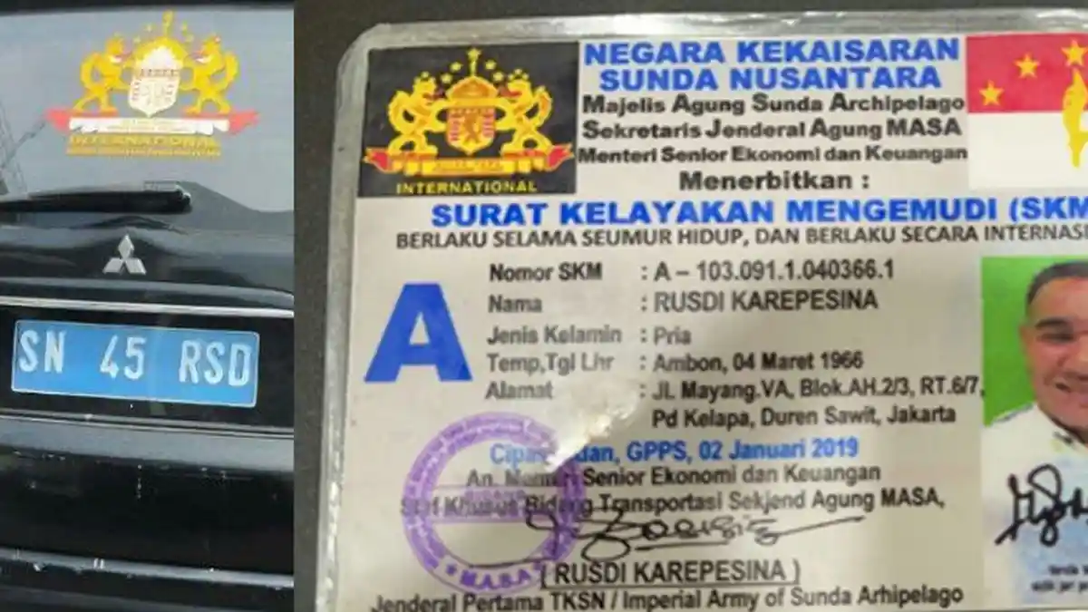 Jenderal Kekaisaran Sunda Nusantara Ditilang Polisi, Identitas ...