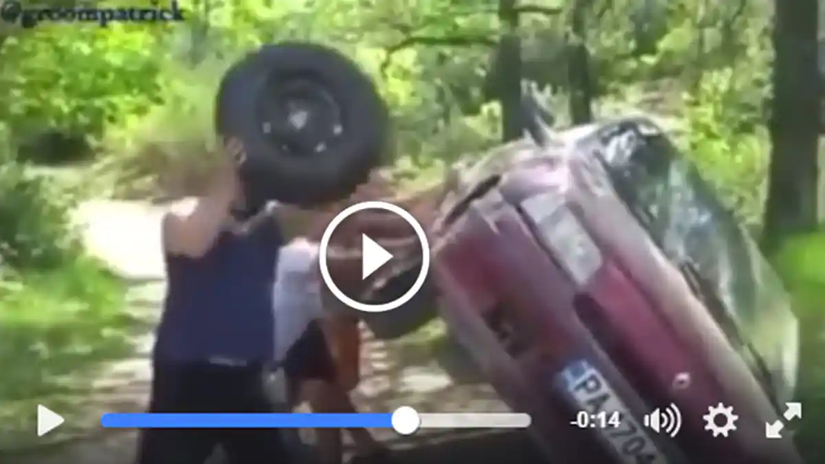Video -- Lihat Cara Pria Mengganti Ban Mobil Ini Malah Berujung Hal yang Tak Terduga !