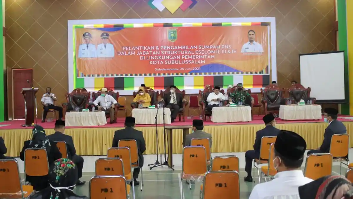 Wali Kota Subulussalam Mutasi Puluhan Pejabatnya