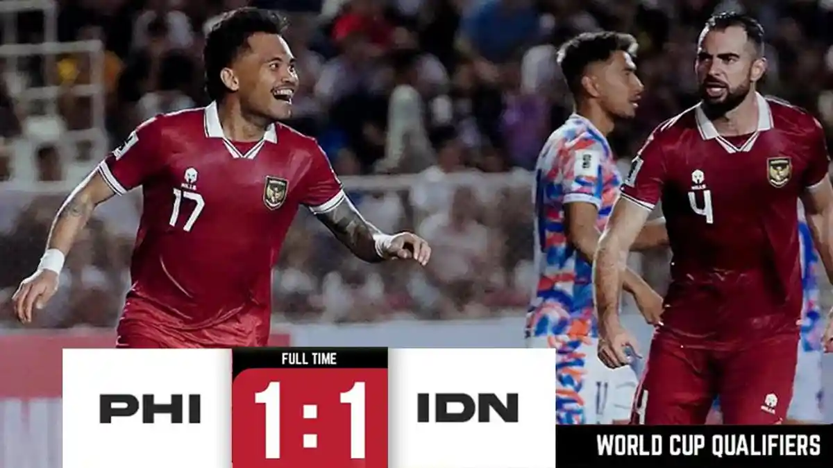 Timnas Indonesia Imbang 1-1 vs Filipina, Gol Saddil Ramdani Selamatkan Garuda