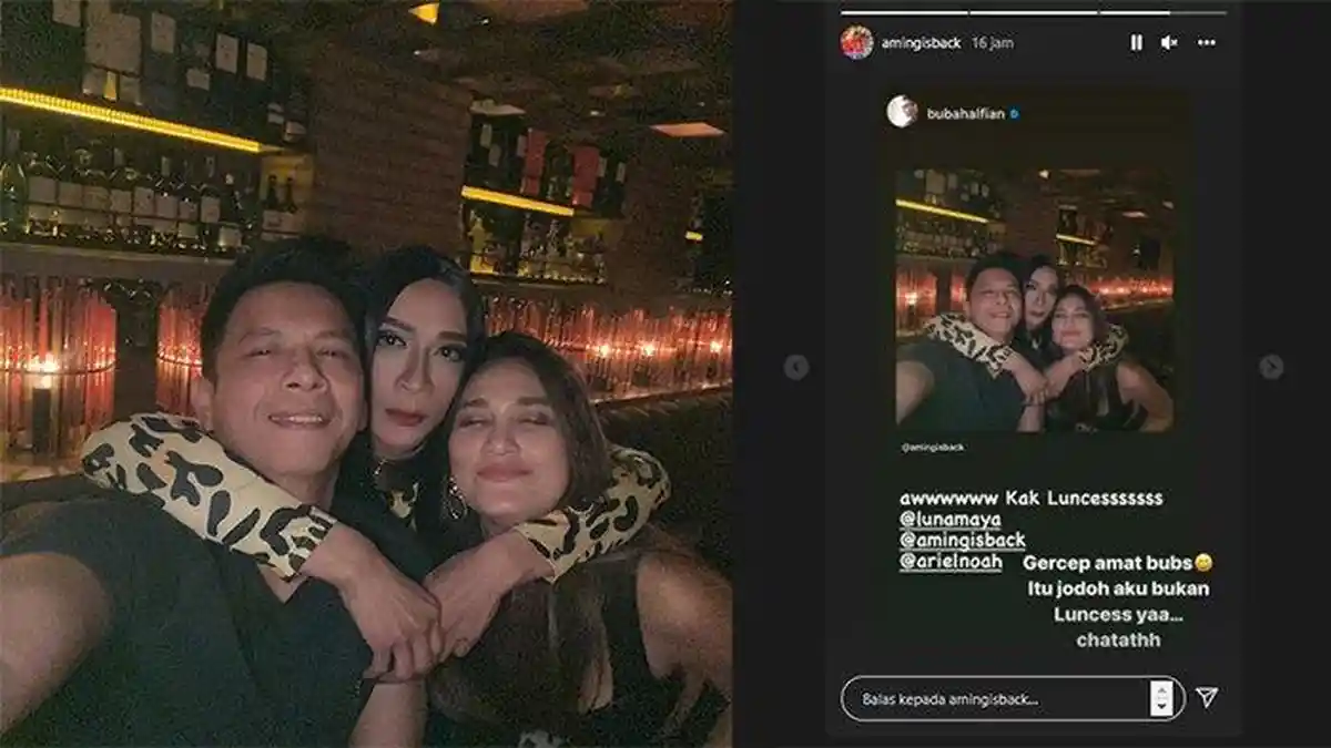 Rangkulan Bareng Luna Maya dan Ariel Noah, Aming: Jodoh Pasti Bertemu