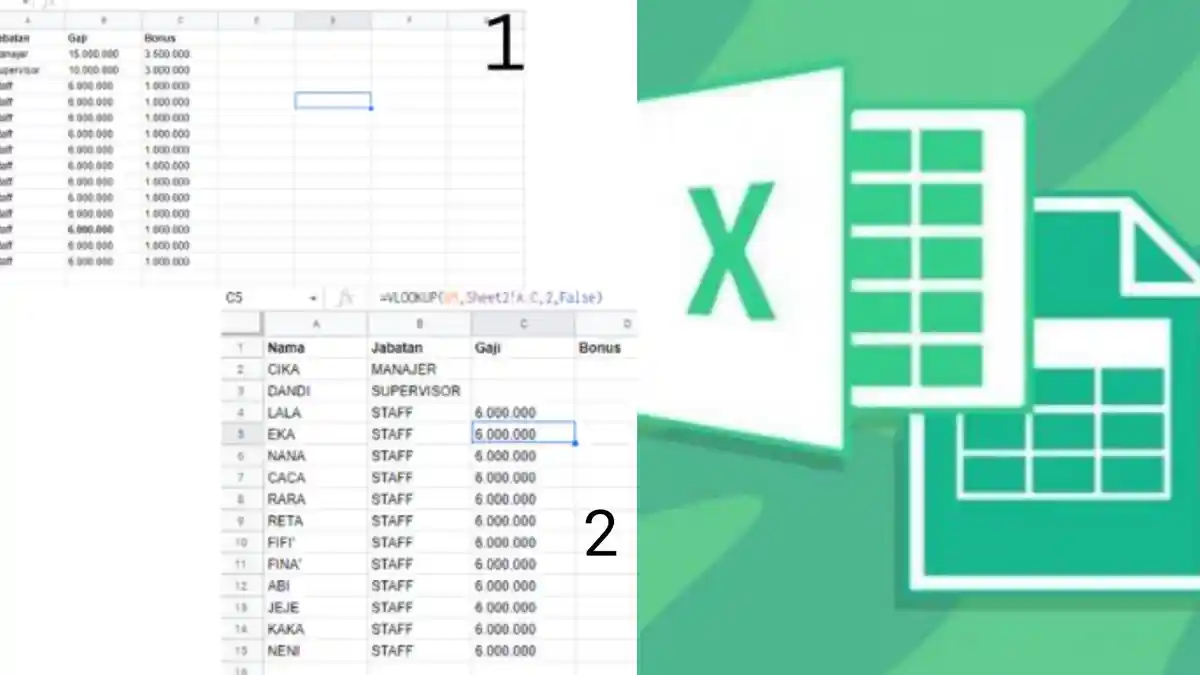 Cara Pakai Rumus Vlookup di Google Sheets Berbasis Cloud, Pencarian 4 Elemen Informasi Dalam Data