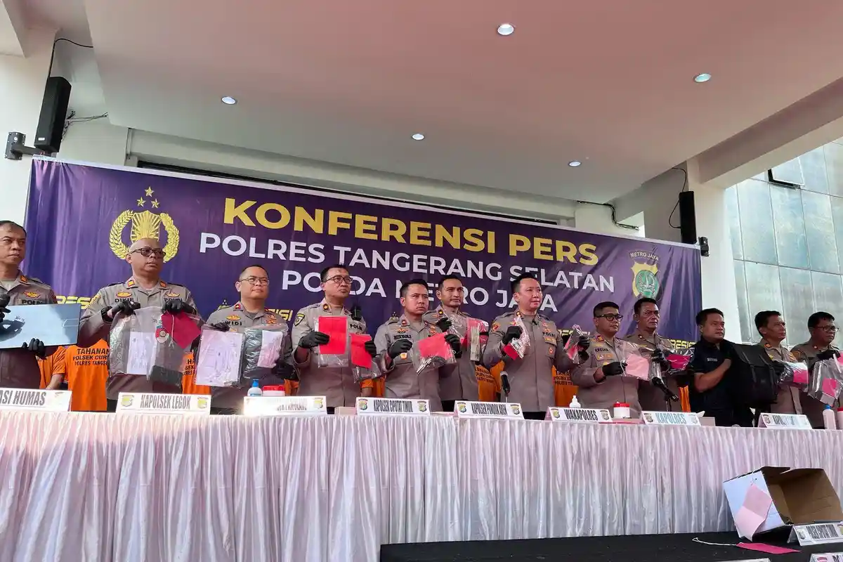 Sindikat Curanmor Gunakan Senjata Api, 23 Pelaku Diamankan Polres Tangerang Selatan