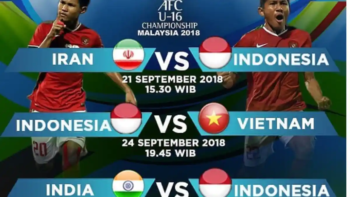 Jadwal AFC U16 (Live) Siaran Langsung di MNCTV, Ini Lawan Timnas U16 Indonesia