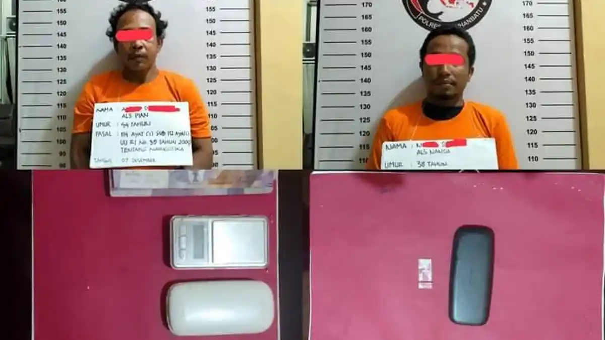 Lagi Jual Narkoba, Nanda dan Pian Ditangkap Satres Narkoba Polres Labuhanbatu.