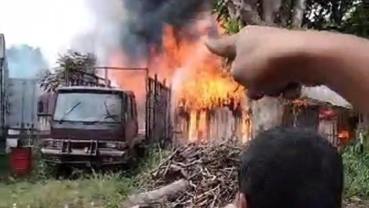 4 Unit Rumah Ludes Terbakar di Gampong Lada Pidie, 1 Truk Ikut Hangus
