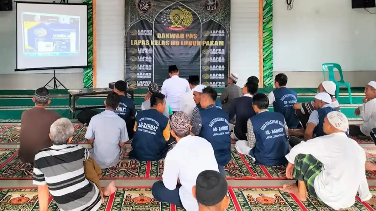 Peringati Hari Bakti Pemasyarakatan ke-59, Lapas Lubuk Pakam Ikuti Zoom Kompetisi Lomba MTQ WBP