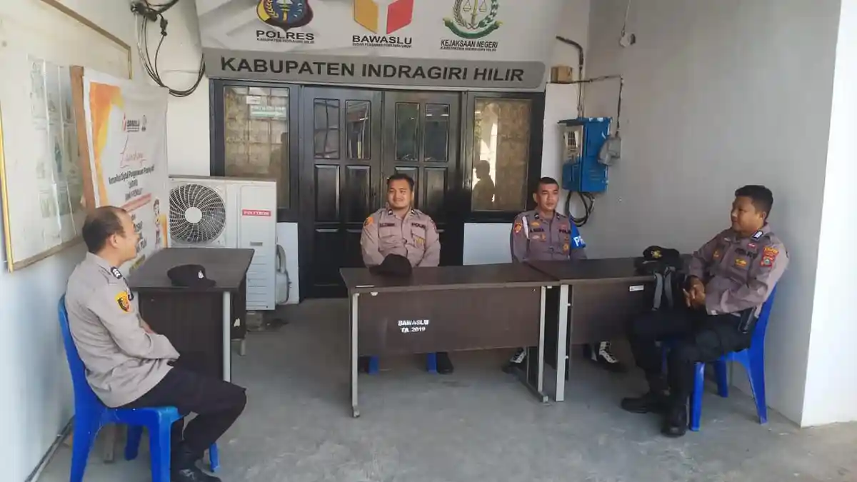 24 Jam Polres Inhil Kawal Objek Vital Pemilu 2024