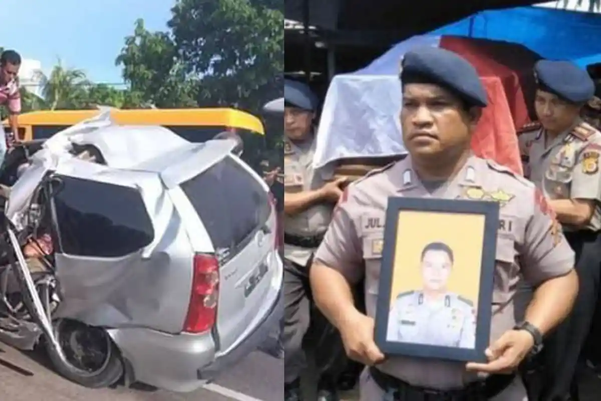 Mobil Xenia Tabrak Truk Mogok, Bripka Timbul Bersama Istri yang Hamil 4 Bulan Meninggal