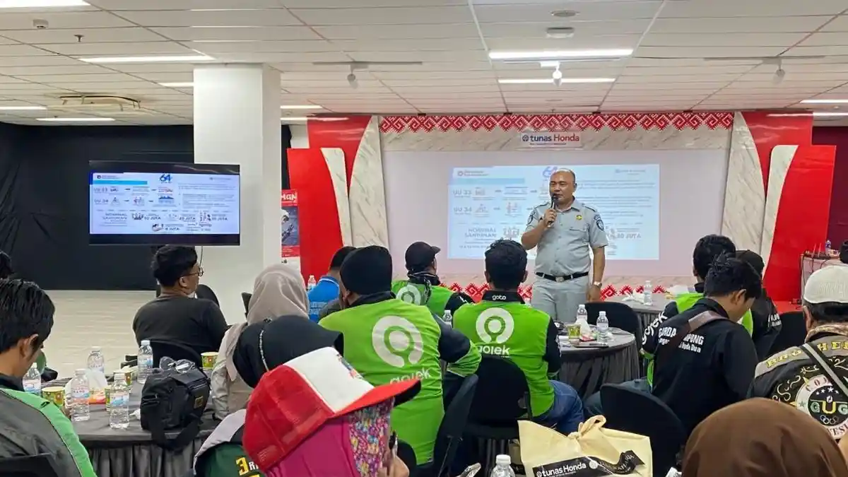 Jasa Raharja dan TDM Gelar Pelatihan Safety Riding dan Mekanik Dasar untuk Ojol
