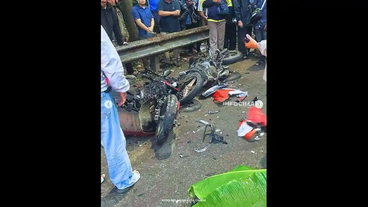 Kecelakaan Maut Dua Sepeda Motor Adu Banteng di Jalan Baros Cimahi, Satu Pemotor Tewas