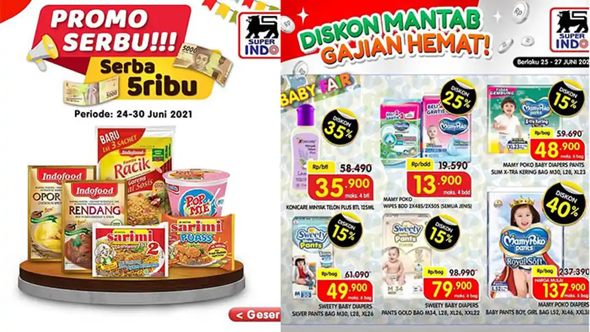 Promo JSM Superindo 27 Juni 2021, Minyak Telon, Sabun, Sampo Diskon 45%, Pop Mie Beli 2 Rp5.000