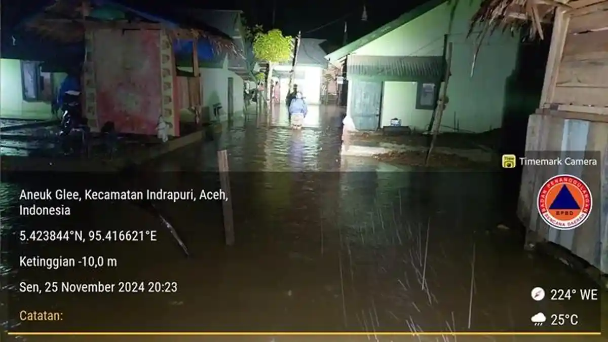 25 KK Terdampak Banjir di Desa Aneuk Glee, Indrapuri Aceh Besar