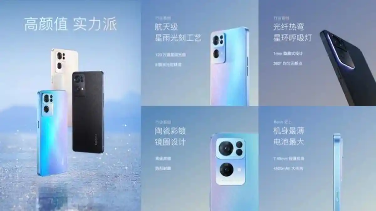 Cek Spesifikasi Oppo Terbaru Diluncurkan Maret: Oppo Reno7, Oppo Reno7 5G dan Oppo Reno7 Z 5G