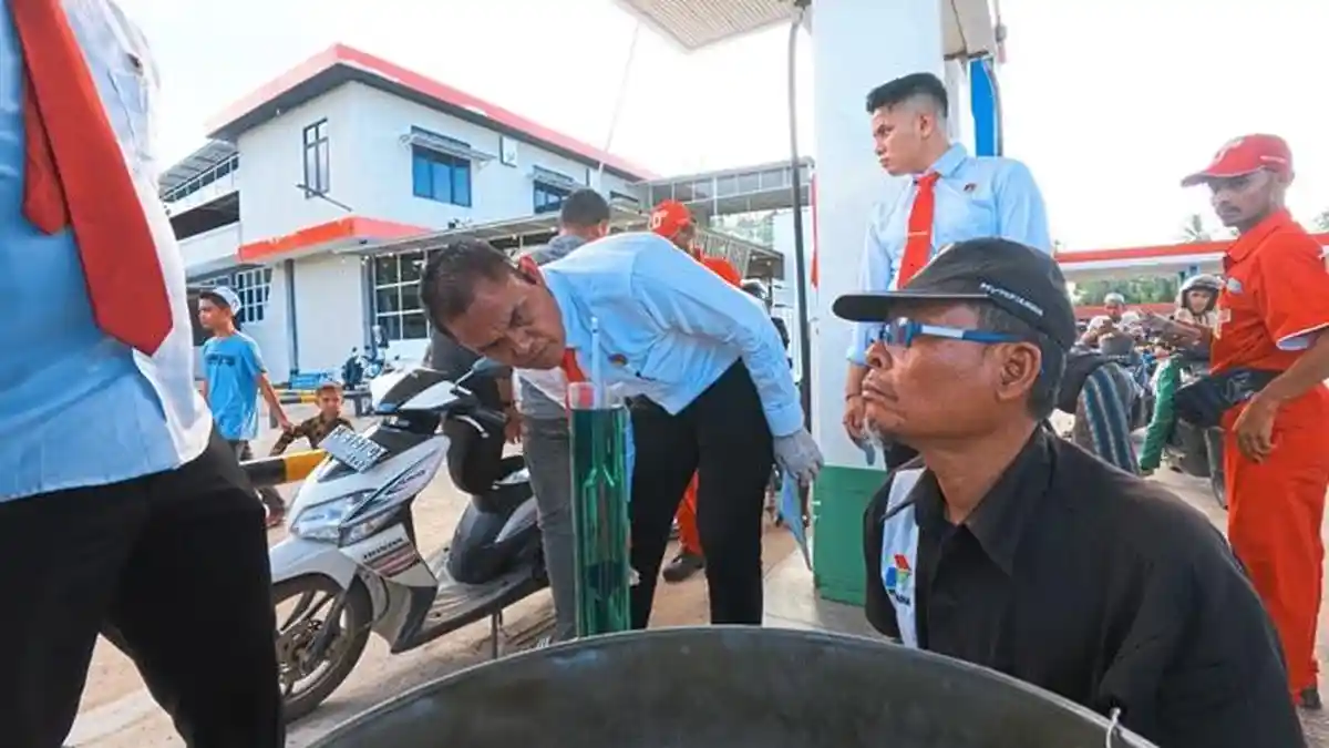 Sidak SPBU, Polres Aceh Utara Periksa Kualitas dan Takaran BBM Bersubsidi