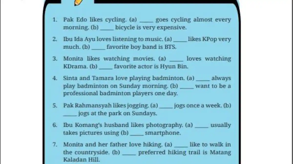 Kunci Jawaban Bahasa Inggris Kelas 7 Halaman 38 Kurikulum Merdeka Chapter 1 Section 5