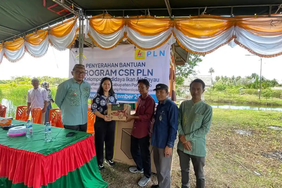 Dorong Ekonomi Lebih Berdaya, PLN UIP Sulawesi salurkan bantuan Budidaya Ikan Air Payau di Pohuwato