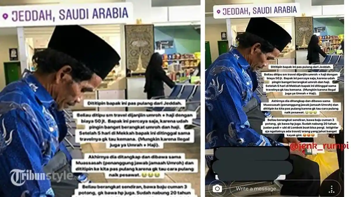 Miris, Jemaah Umroh Ini Terlantar di Jeddah, Korban Ditinggal Begitu Saja oleh Pihak Travel