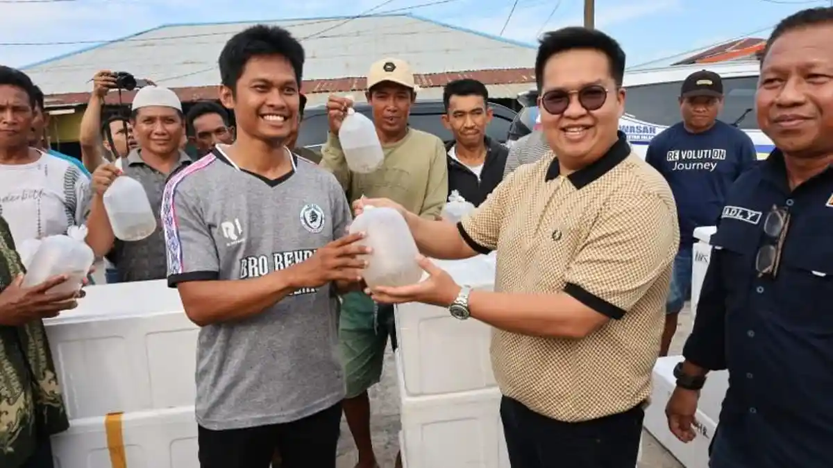 2 Juta Bibit Udang Windu untuk Nelayan di Muara Badak Kukar