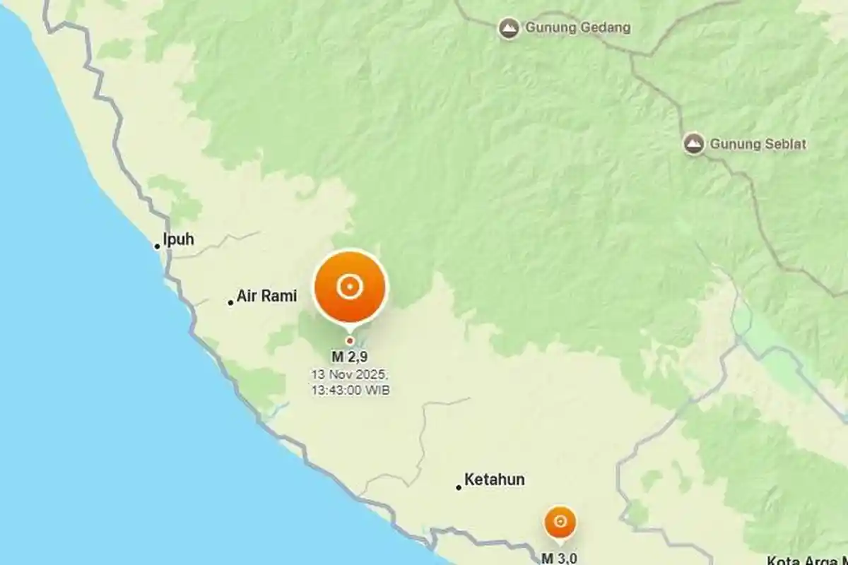 Gempa Terkini Kamis 13 November 2025 Siang Ini, Baru Terjadi, Info Lengkap BMKG Klik di Sini