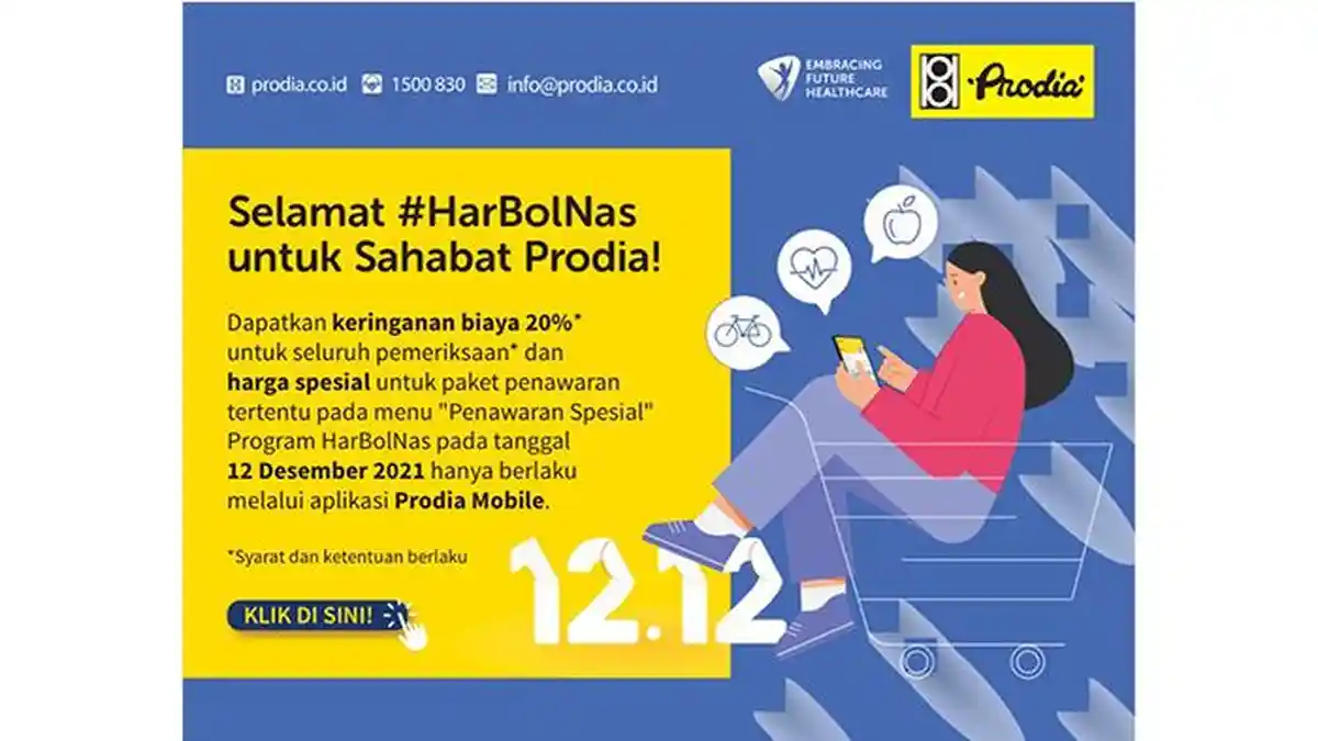 Mudahkan Check-Up Kesehatan Jelang Akhir Tahun, Prodia Hadirkan Promo Spesial Harbolnas