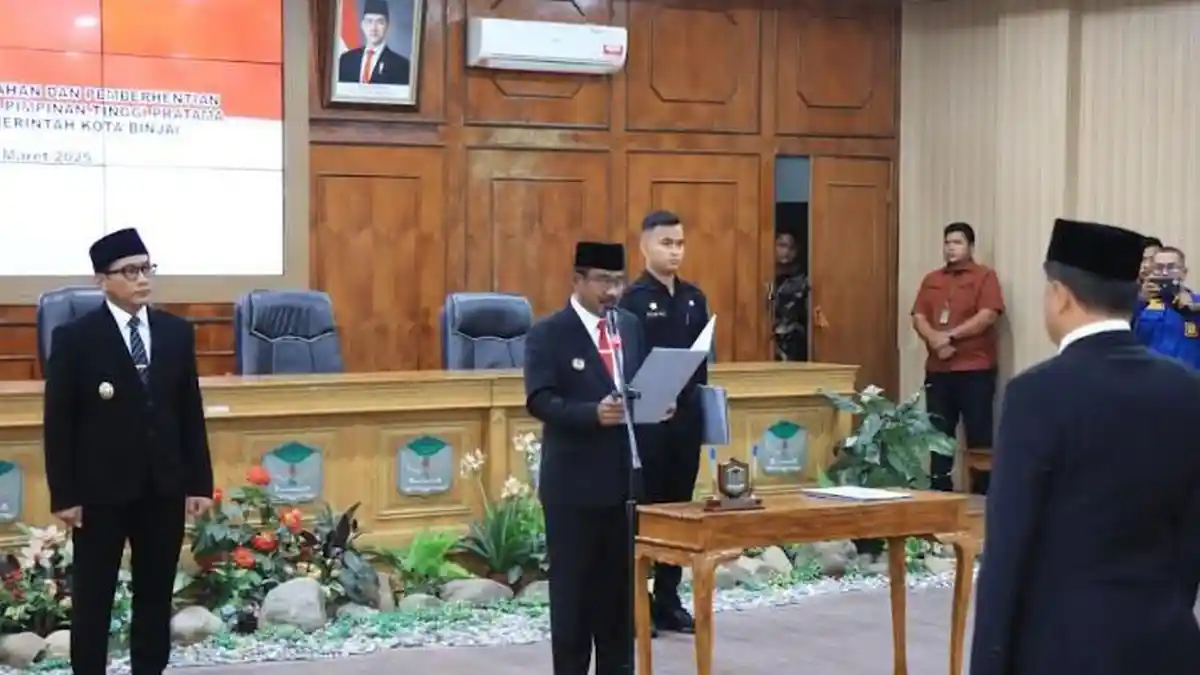 Perdana Wali Kota Binjai Lantik 4 Pejabat Eselon II, Berikut Nama-Namanya