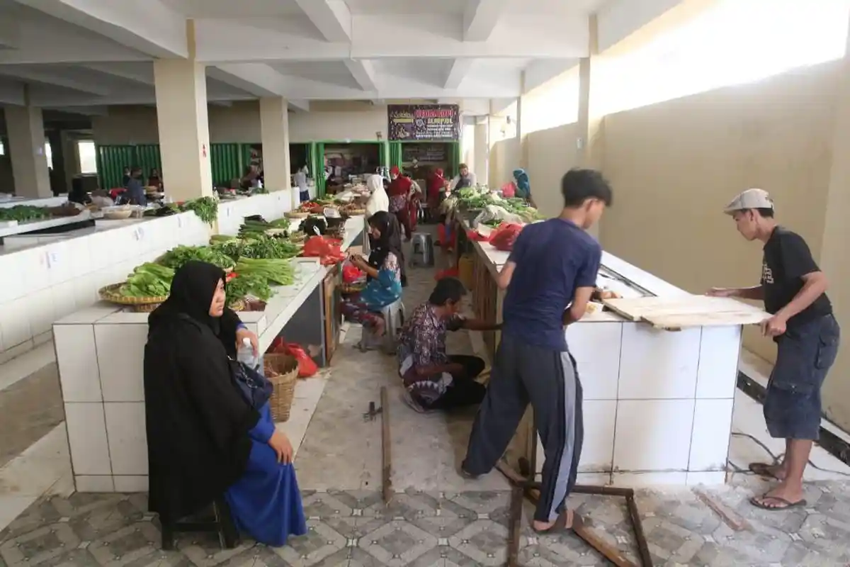 Pedagang Sudah Tempati Gedung Baru Pasar Smep Bandar Lampung