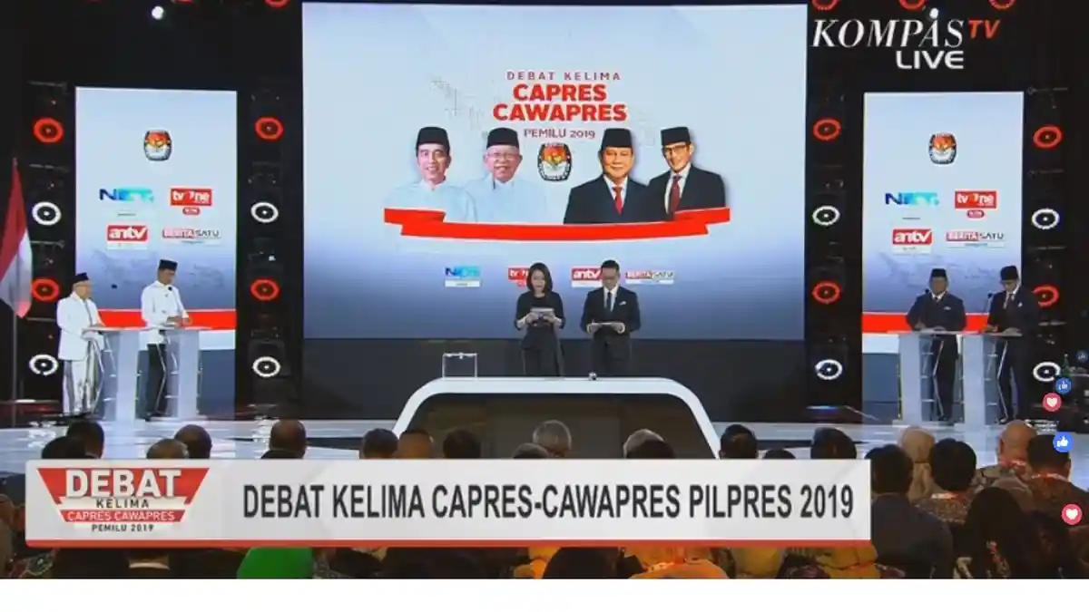 SEDANG BERLANGSUNG! Live Streaming Debat Pilpres 2019, Tonton Facebook dan YouTube Kompas TV