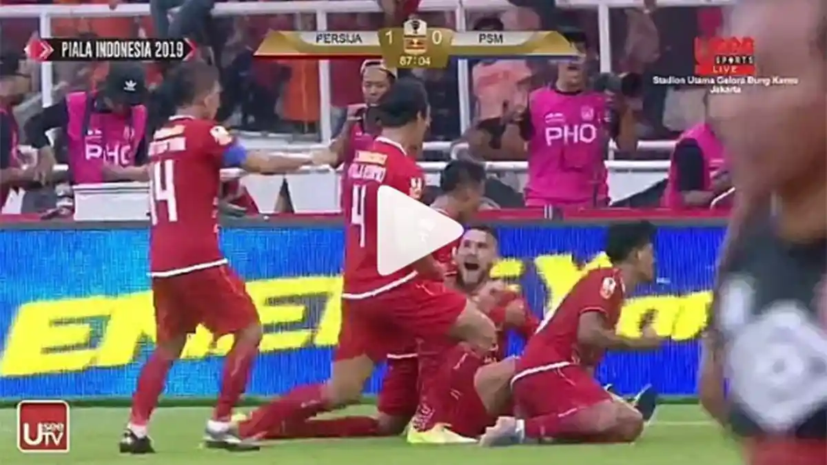 VIDEO: Cuplikan Gol Ryuji Utomo di Final Piala Indonesia Persija Vs PSM, Misi Balas Dendam Leg Kedua