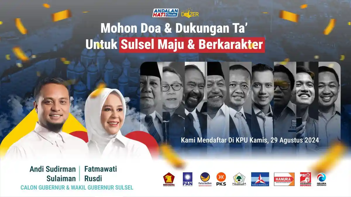 Andi Sudirman-Fatma Daftar KPU Besok, Panglima Dozer: Mari Kawal Kemenangan Andalan Hati