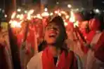 Pawai Obor Malam Takbiran di Karo