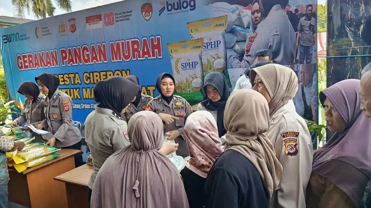 Tak Cuma Beras Murah, Daging Sapi & Telur di Polresta Cirebon Dibanderol Harga Miring, Diserbu Warga