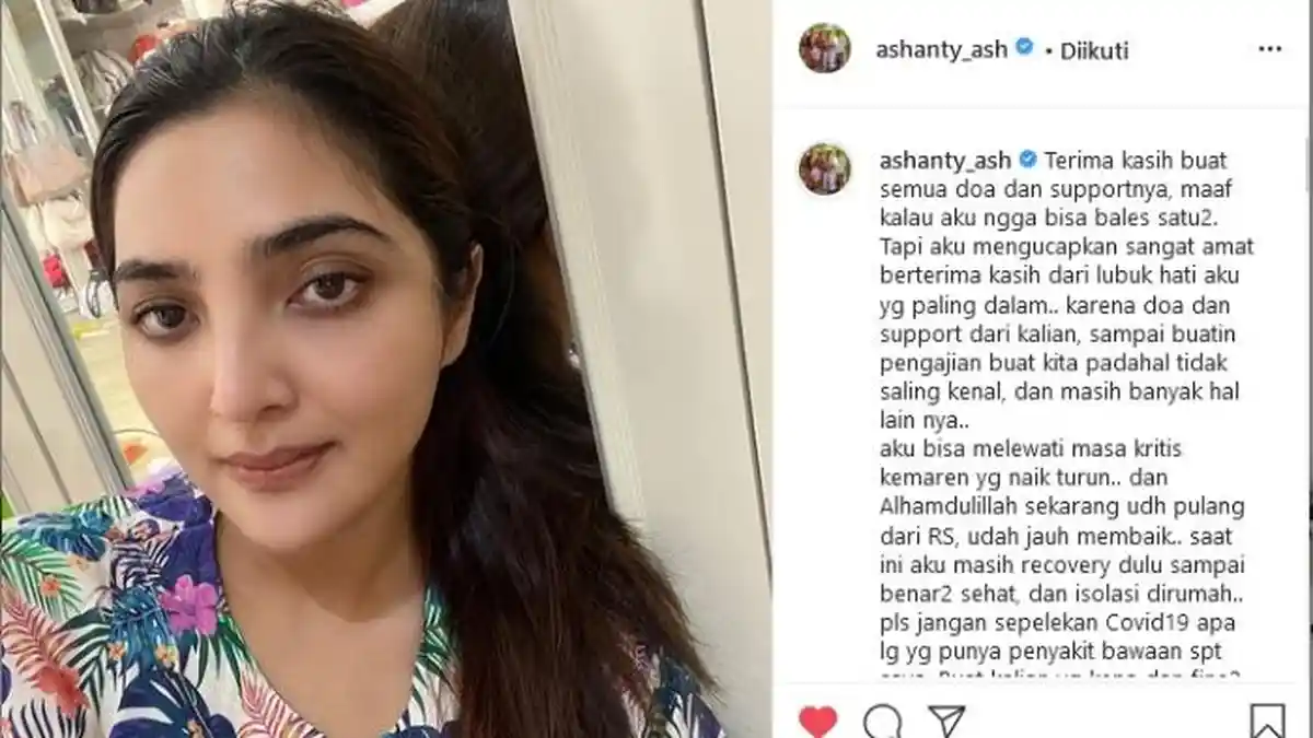 Kondisinya Kian Membaik Pasca Dinyatakan Positif Covid-19, Ashanty Ungkap Rasa Syukur
