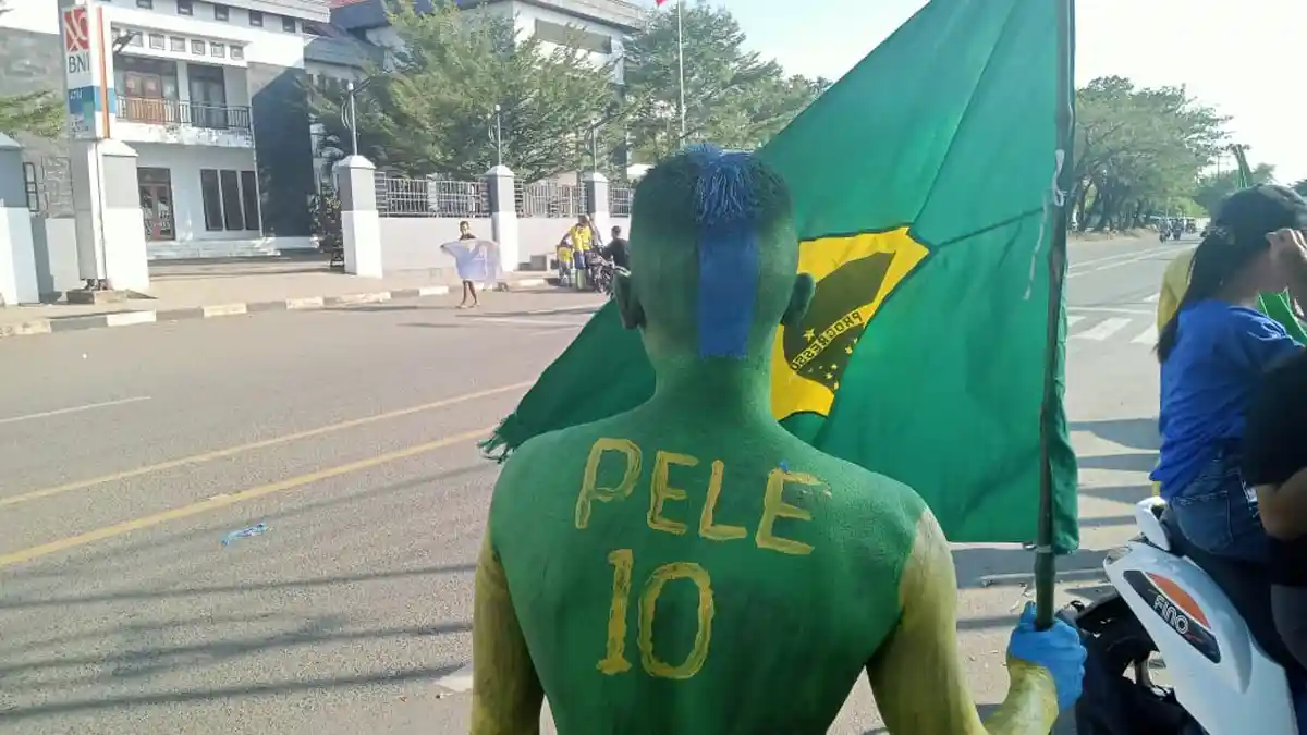Pendukung Brasil di Morotai Konvoi dan Berharap Pele  Cepat Sembuh