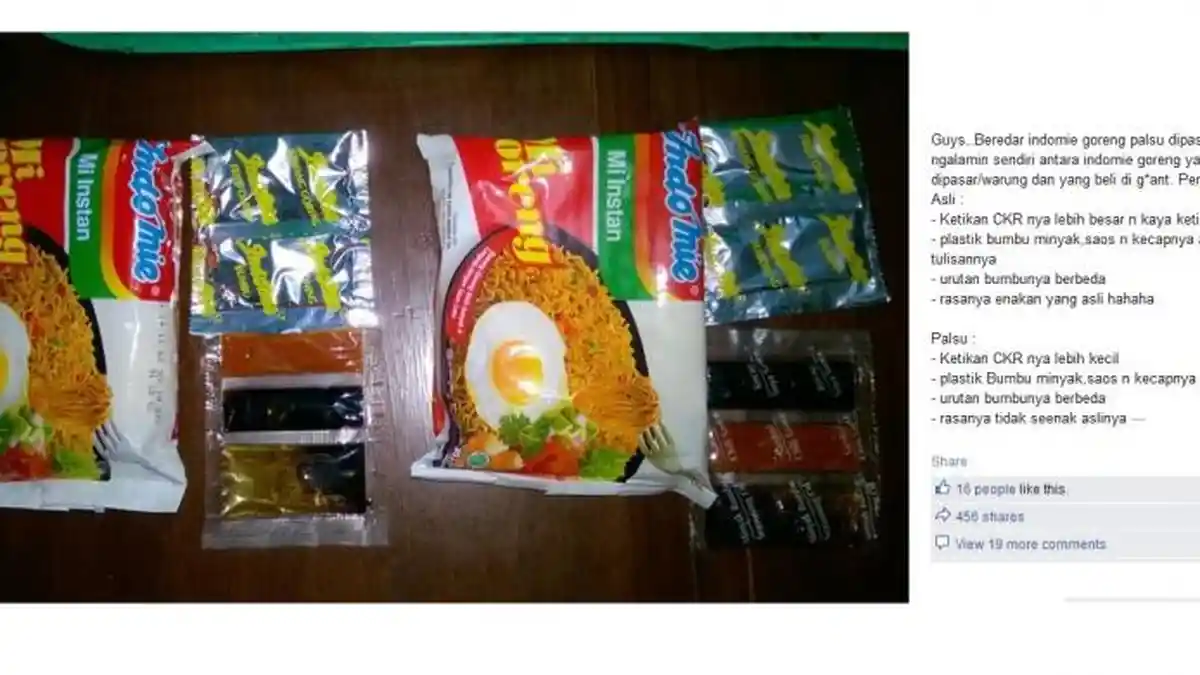 Soal Indomie Goreng Palsu, Ini Penjelasan Indofood