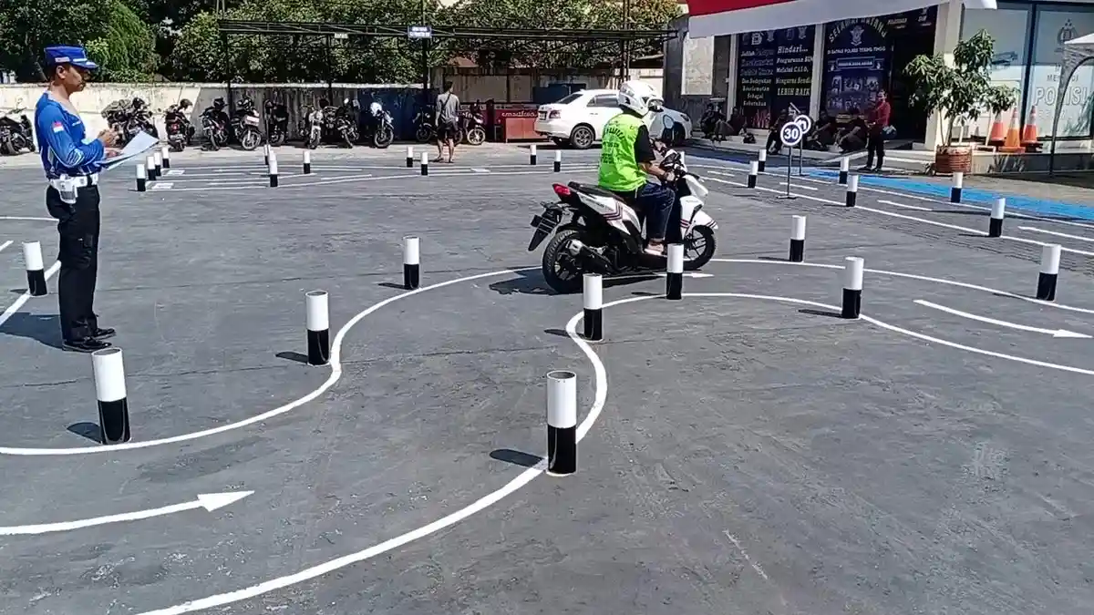 Satlantas Polres Tebingtinggi Terapkan Uji Praktik SIM C dengan Design Terbaru