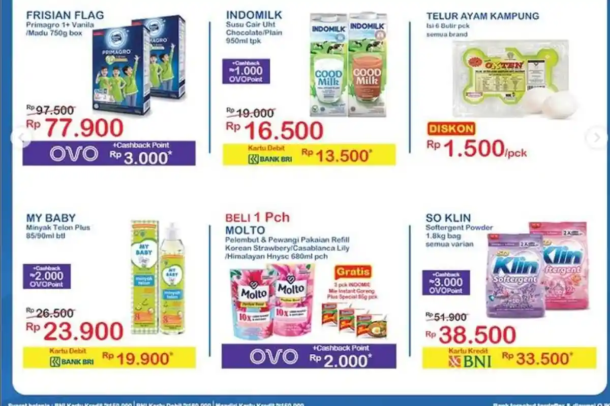 Promo JSM Indomaret 3-4 Juni 2023, Soklin Jumbo Rp38.500 Minyak Telon Rp23.900, Lebih IRIT Pake BRI