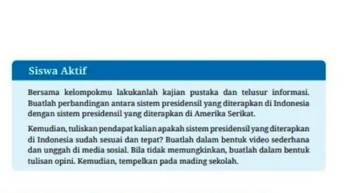 Kunci Jawaban PKN Kelas 8 Halaman 55 Kurikulum Merdeka: Tata Negara dan Pemerintahan