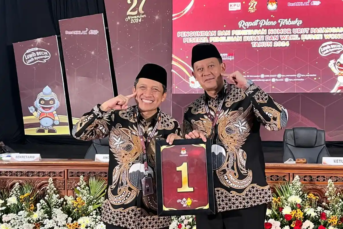 Pilbup Wonosobo 2024: Dapat Nomor Urut 1 Pilbup Wonosobo, Afif-Husein Siap Menang Spektakuler 
