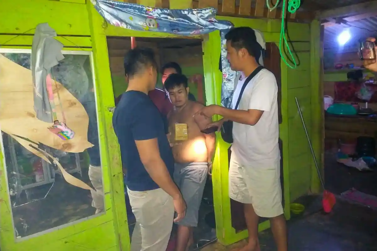 Baru Ngedar Sabu Enam Bulan Penambang Timah Desa Tepus Dibekuk Polsek Air Gegas
