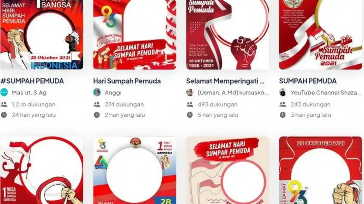 Twibbon Hari Sumpah Pemuda 28 Oktober 2021, Klik! Link dan Ketahui Cara Praktis Membuatnya