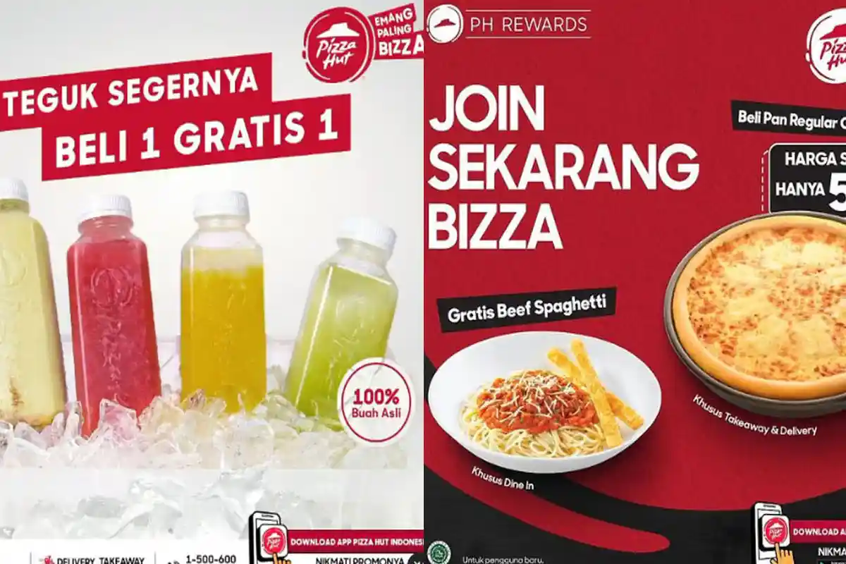 PROMO PIZZA HUT 7 Mei 2021, Beli 1 Gratis 1 Minuman Segar Buka Puasa hingga Gratis Beef Spaghetti