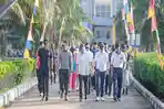 ‎Politap Ketapang Meriahkan Dies Natalis ke-18 dengan Jalan Sehat, Kadispora Hadir Wakili Bupati